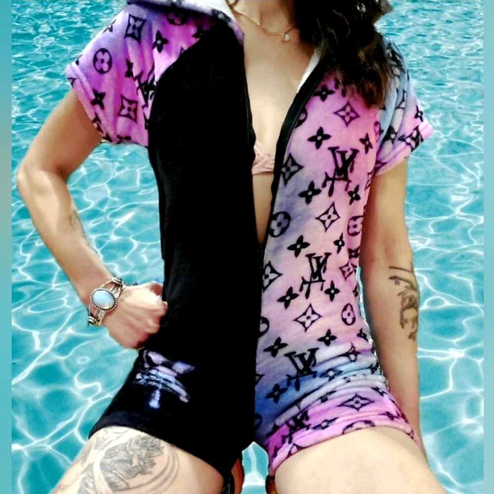 Louis Vuitton Monogram Colorblock Fleece Romper
